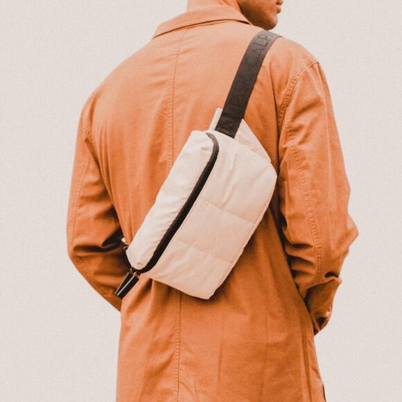 CALPAK Luka Belt Bag – Oatmeal Puffy Crossbody / Fanny Pack - Picture 1 of 6